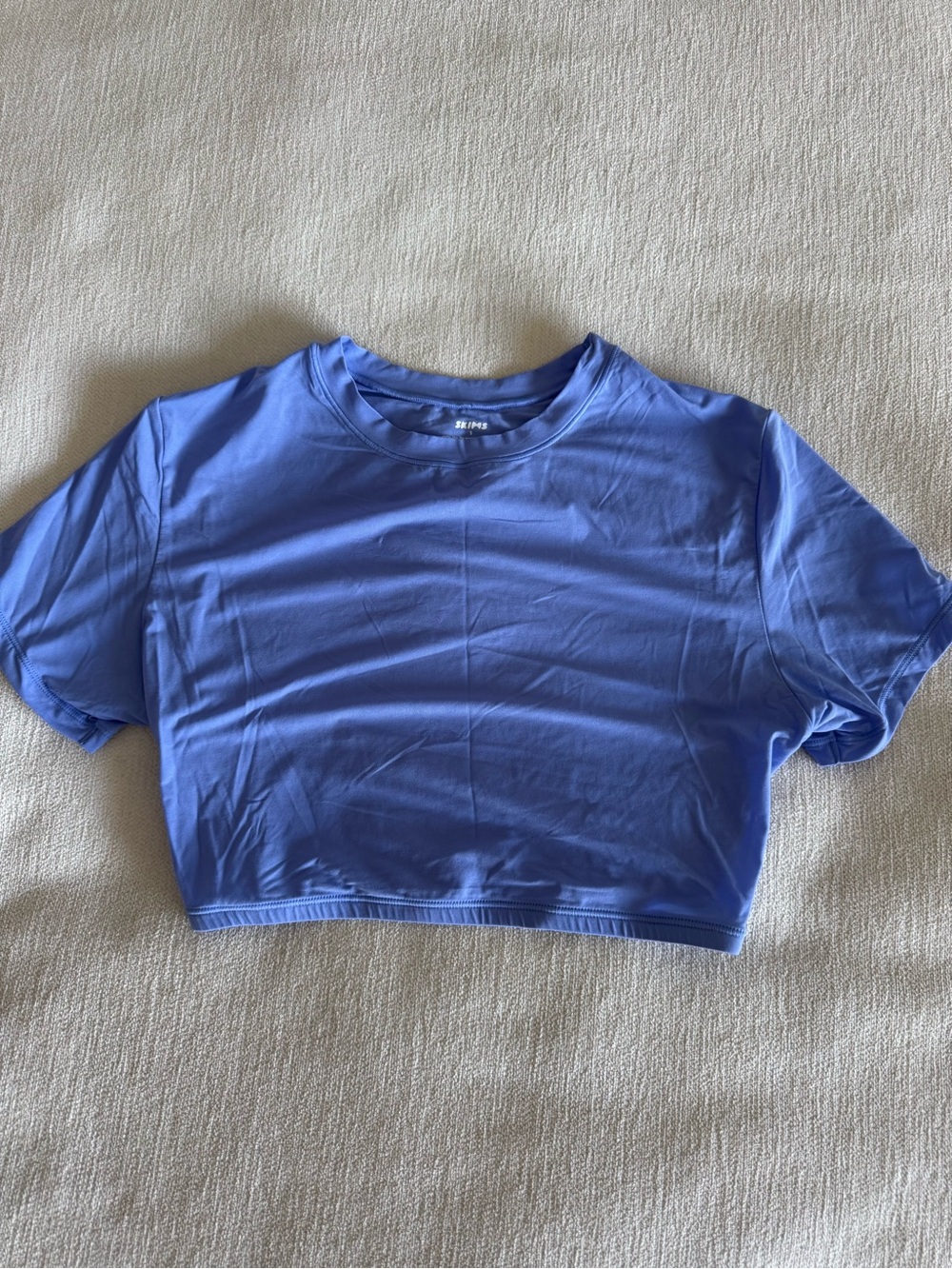 SKIMS Crop Tee in Periwinkle